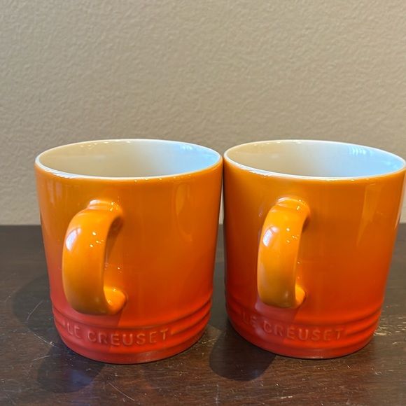 Le Creuset Other - Le Creuset 12 oz Coffee Mugs Orange Ombre Set of 2 New